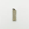 Plain reverse side of chunky vintage sterling silver ingot pendant with textured finish