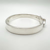 Plain rear view of silver bangle showing smooth polished surface