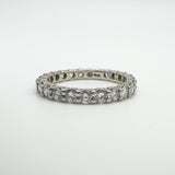 Platinum full eternity ring with natural diamonds, front view