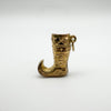 Back of vintage 9ct gold Persian boot charm showing texture and detail