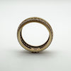 Side view showing full circle of CZ stones and gold vermeil finish
