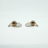 Pair of 9ct rose gold ball hook drop earrings with polished round beads on wire fittings