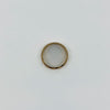 Top view of vintage 18ct rose gold faceted band ring showing the circular shape and polished finish.