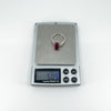 Sterling silver ruby and diamond ring weighing 5.05g on scale