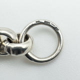 Close-up of Sheffield hallmark and maker’s mark CBL on sterling silver loop