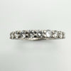 Platinum 1.47ct Diamond Full Eternity Band Ring Size M Side view of platinum eternity ring showing clean diamond setting