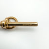 Side view of vintage 9ct gold T-bar with visible 375 and maker hallmarks