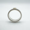 Side profile showing thickness of wide sterling silver band ring