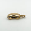 18ct yellow gold kidney bean locket pendant showing hinge and closure detail