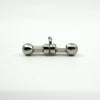 Side profile showing the bail loop attached to the sterling silver T-bar pendant.