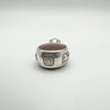 Thick banded edge with full British hallmarks on chunky sterling silver fob pendant