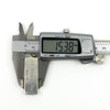 Sterling silver ingot pendant measured with calipers at approximately 15.3mm wide.