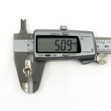 Sterling silver ingot pendant bail and depth measured with calipers at approximately 5mm.