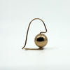 Single 9ct rose gold ball drop earring showing euroball hook wire and polished round bead