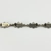 Reverse of the sterling silver St Johns Ambulance watch chain showing stamped number 262324 on linked award bars.