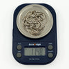 Vintage sterling silver box chain necklace on digital scales, showing an 11.48g weight.