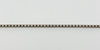 Close-up of the vintage sterling silver box chain links, showing the square link pattern.