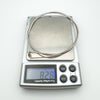 Sterling silver omega chain on digital scale showing total weight of 8.28 grams