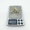 Vintage silver necklace shown on scale displaying weight of 31.6g