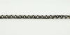 Close detail of the sterling silver rolo chain links with polished rounded 2.8mm link style