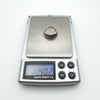 Weight display showing 4.02g for sterling silver half hoop diamond ring