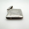 Underside view of sterling silver Vesta Case showing original match striker detail