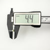 CZ peridot stud earring depth measured at 4.4mm with caliper