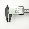 Caliper measuring earring depth at 2.8mm