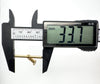Measurement of 9ct gold T-bar pendant showing approx. 33.7mm width