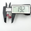 Digital caliper measurement of head width for ruby Toi Et Moi ring