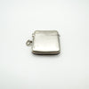 Top down view of antique square vesta case with smooth surface