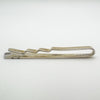 Vintage tie clip in sterling silver showing curved clip design