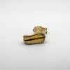 Underside of vintage 9ct gold Persian boot pendant with curled base