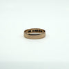 Victorian 9ct rose gold full band ring showing Birmingham 1900 hallmarks inside the band.
