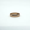 Antique Victorian 9ct rose gold plain band ring with simple polished full band design