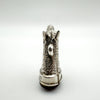Rear view of antique sterling silver horse head pendant, Victorian era Birmingham 1876