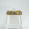 Vintage 18ct gold half hoop eternity ring with 1ct round brilliant diamonds