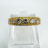 Vintage 18ct gold half hoop eternity ring with 1ct round brilliant diamonds
