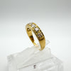 Vintage 18ct gold half hoop eternity ring with 1ct round brilliant diamonds