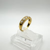 Vintage 18ct gold half hoop eternity ring with 1ct round brilliant diamonds