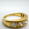 Vintage 18ct gold half hoop eternity ring with 1ct round brilliant diamonds hallmark
