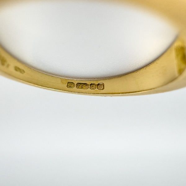 Vintage 18ct gold half hoop eternity ring with 1ct round brilliant diamonds hallmarks