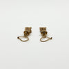 Reverse view of the vintage 9ct rose gold Albertina tassel earrings showing the hook wires and fittings.