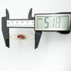 Vintage carnelian brooch width measured at 51.8mm with digital caliper