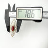 Carnelian brooch height measured at 18.6mm with digital caliper