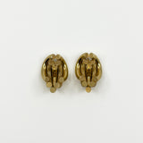 Back view of vintage 9ct gold half hoop earrings showing the curved five-strand construction and post fittings.