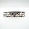 Vintage Engraved Foliate Bangle in Sterling Silver 925 (Birm 1978)