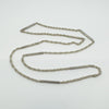 Close-up of vintage sterling silver chain with twisted and tubular bar links