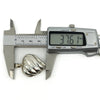 Vintage sterling silver puffy heart locket measured with digital calipers at approximately 37.6mm.