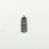 Vintage sterling silver ingot pendant showing Birmingham 1978 hallmarks on the reverse.